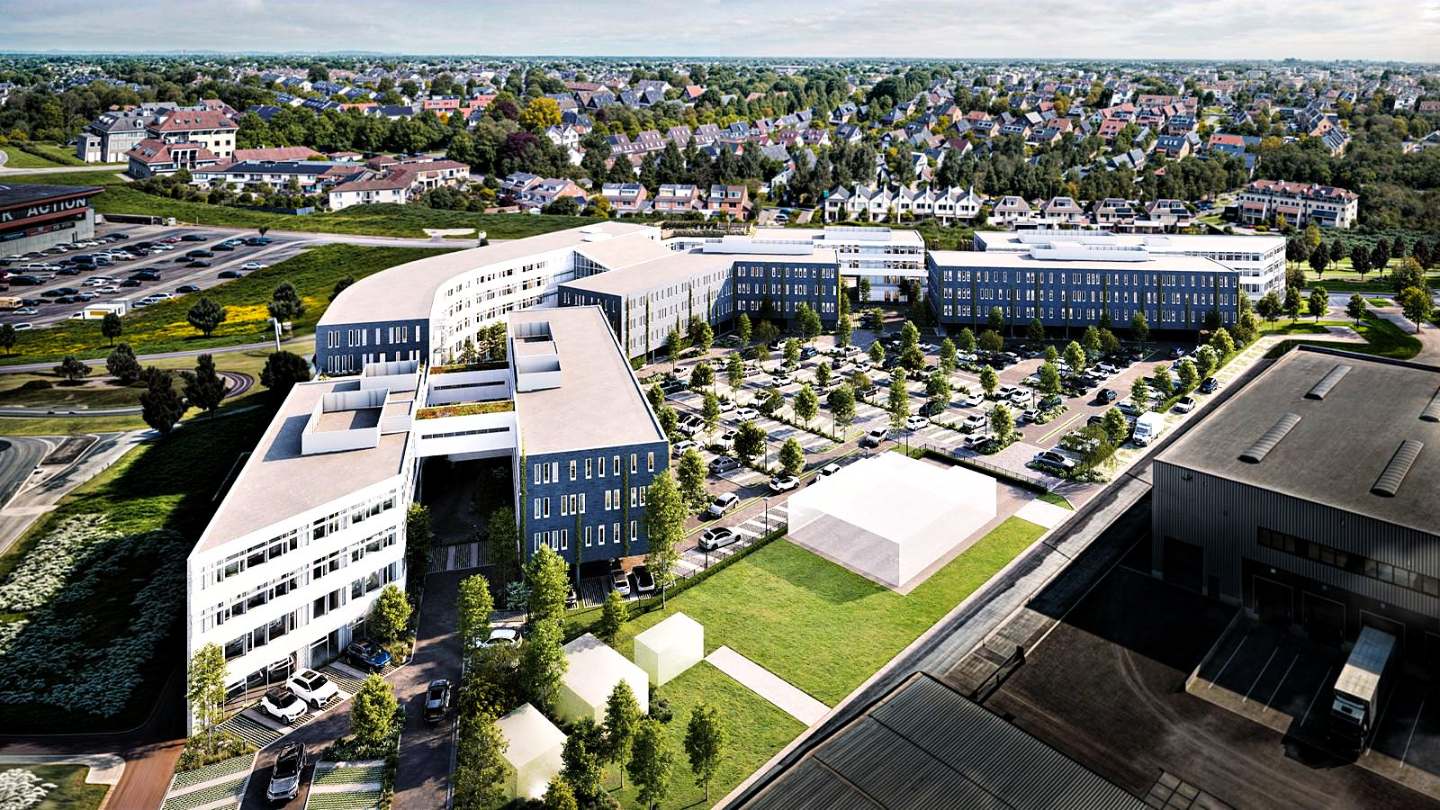 Kromme Schaft, Houten, vanuit de lucht
